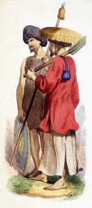 Soldado natural (indígena vietnamita) y cochinchino. Vietnam c. 1840 de Unknown artist