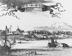 Nueva Ámsterdam (Nueva York), grabado de Unknown artist