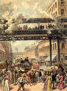 Calle de Nueva York. En "Los Pueblos de la Tierra" 1890.