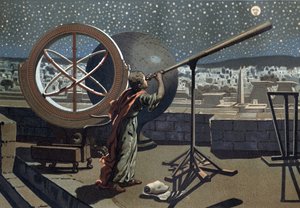 Hiparco de Nicea en el Observatorio de Alejandría, astrónomo griego (La Ciencia y sus Hombres) de Unknown artist
