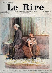 Ahora querido maestro cada sol de primavera te da derecho a un resfriado cerebral, eso es todo lo que la buena temporada puede hacer por ti - dibujo de Oswald Heidbrink en “El Diario Humorístico de la Risa” Número 30. 1 de junio