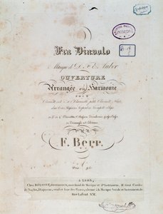 Obertura de la ópera cómica Fra Diavolo, o La hostería de Terracina por D. F. Auber