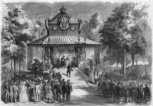 Festival de Orleans: visita del Emperador Napoleón III (Charles Louis Napoleón Bonaparte, conocido como Louis Napoleón Bonaparte)