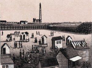 Ostende, Bélgica: vista de los baños del este y el puerto. En "El Mundo Ilustrado 168 vistas". Sin fecha (finales del siglo XIX). de Unknown artist