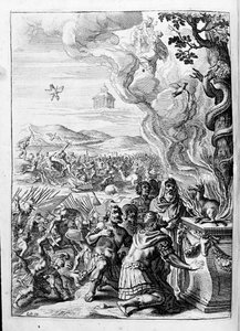 Ovidio - ilustración para el libro 15 - (P. Ovidii Nasonis Metamorphose libri XV con notas de TH. Farnabii.) nota de Thomas Farnaby (Farnabia) (1575-1647) de Unknown artist