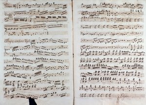 Página de la partitura musical de "Gran sinfonía" de Christian Cannabich