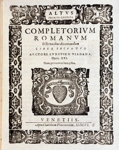Página de partitura musical de Salmos (op 16) de Ludovico Viadana de Unknown artist