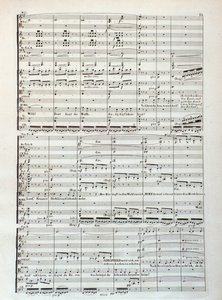 Página de la partitura de Siegfried, ópera de Wagner de Unknown artist
