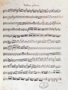 Página de partitura de la obertura de Alruna por Louis Spohr