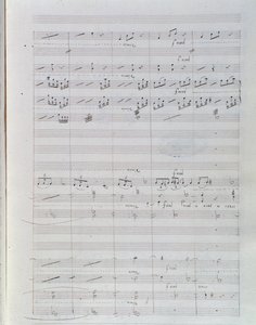 Página de la partitura de Waverley opus 1, obertura por Hector Berlioz de Unknown artist