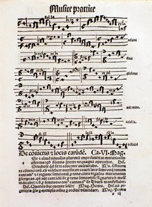 Página sobre teoría musical de Margarita philosophica de Unknown artist