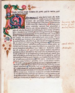 Página tomada del De musica tractatus, de Bartolomeo Ramos de Pareia (1482)