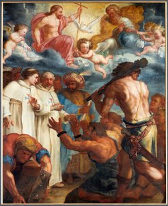 Pintura "La Santísima Trinidad y la redención de los cristianos esclavos por los trinitarios" de Unknown artist