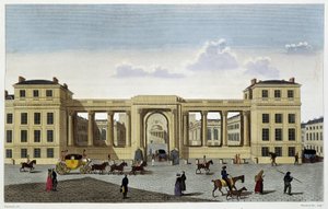 Palais de la Chambre des députés, circa 1820 - en “Vues de Paris” por Courvoisier de Unknown artist