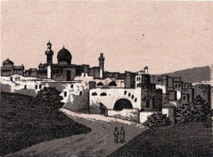 Palestina: vista de la ciudad de Jerusalén. en "El mundo ilustra 168 vistas" Sin fecha (finales del siglo XIX)