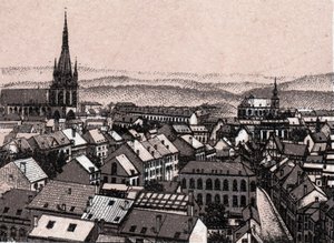 Panorama de Lieja en Bélgica en "El mundo ilustrado 168 vistas" Sin fecha (finales del siglo XIX) de Unknown artist