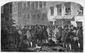 París IV arrondissement - La rue Quincampoix en 1720 en la época del sistema de John Law (1671 - 1729) - "L