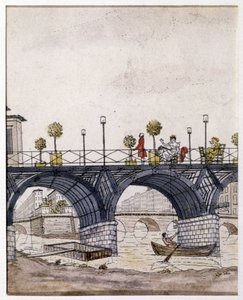 París: El Puente de las Artes, en el siglo XIX de Unknown artist