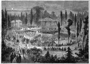 París VIII distrito - avenida de los Campos Elíseos - conciertos en 1868 de Unknown artist