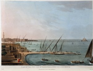 Parte de la nueva ciudad en Alejandría, con el faro - en “Vistas en Egipto, Palestina y otras partes del Imperio Otomano” de Unknown artist