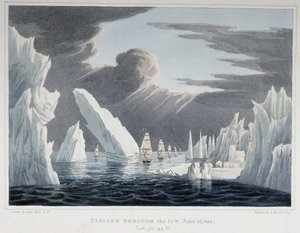 Paso a través de los icebergs, 16 de junio de Unknown artist