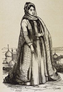 Persia (c19th). Sociedad. Mujer persa. Grabado. Colección privada de Unknown artist
