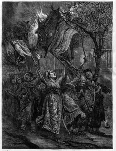 Máquinas de petróleo viajando por las calles de París - La Comuna de Unknown artist