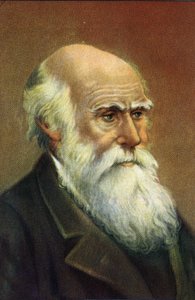 Retrato fotográfico de Charles Darwin (1809 - 1882), naturalista inglés.
