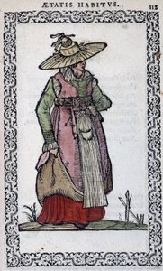Mujer de Piamonte - en “Hábitos y efigies” de Jean Sulperius