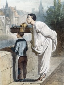 Pierrot huele una fruta - finales del siglo XIX de Unknown artist