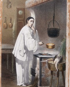 Pierrot prueba la cocina - s.f., finales del siglo XIX de Unknown artist