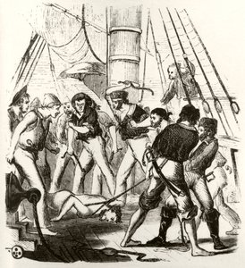 Piratas atormentando a George Withers de Unknown artist