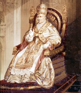 Pío IX (1792 - 1878). Cromolitografía de Unknown artist