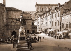 Plaza Gundulic en Ragusa. Finales del siglo XIX de Unknown artist