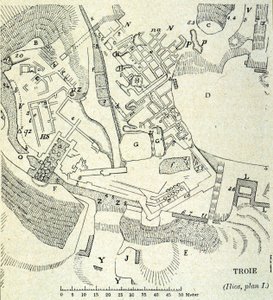Plano de Troya: Excavación de Heinrich Schliemann de Unknown artist