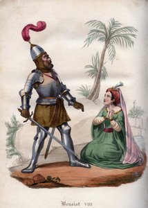 El Papa Benedicto VIII (1012-1024) derrota a los sarracenos en 1016. de Unknown artist