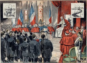 El Papa León XIII (1810-1903) consagró el protectorado de Francia en Tierra Santa cuando Alemania quería reemplazarlo. Audiencia del 8 de octubre de Unknown artist