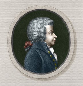 Retrato de Wolfgang Amadeus Mozart (1756-1791) - grabado siglo XIX de Unknown artist