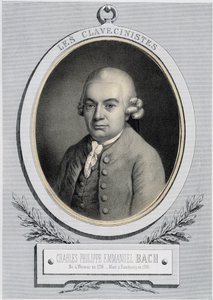 Retrato en medallón de Charles Philippe Emmanuel Bach (1714-1788), hijo de Jean Sebastien Bach, s.d. siglo XIX