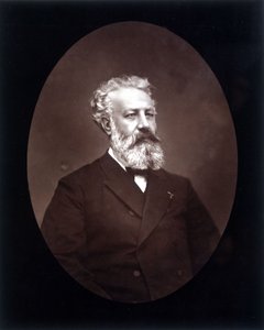 Retrato en medallón de Jules Verne - en Les Hommes d