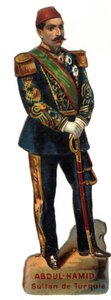 Retrato de Abdulhamid II (1842-1918), Sultán Otomano. Cromolitografía finales del siglo XIX. Colección privada. de Unknown artist