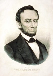 Retrato de Abraham Lincoln. Estadista estadounidense (1809 - 1865) de Unknown artist