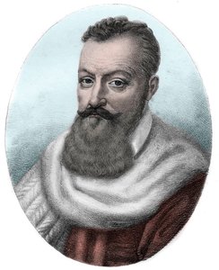 Retrato de Achilles de Harlay primer Presidente del Parlamento de París - Retrato de Achilles de Harlay, Conde de Beaumont Magistrado francés primer presidente del Parlamento de París (1536 -1619) de Unknown artist