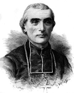 Retrato de Adolphe Perraud (1828-1906), eclesiástico y académico francés. Grabado en Le Monde Illustré n°1316 del 17 de junio de 1882
