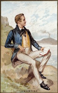 Retrato de Alfonso de Lamartine (1790-1869), poeta francés