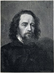Retrato de Alfred, Lord Tennyson (1809 - 1892), poeta y dramaturgo británico del siglo XIX