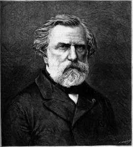 Retrato de Ambroise Thomas (1811-1896), compositor francés. Grabado en "Le Monde Illustré" n°1308 del 22 de abril de 1882.