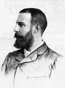 Retrato del escritor estadounidense Francis Marion Crawford (1854-1909) en 1887.