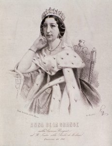 Retrato de Anna de la Grange en Lucrezia Borgia (grabado) de Unknown artist
