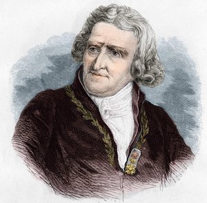 Retrato de Antoine Augustin Parmentier (1737 - 1813), farmacéutico militar y agrónomo francés. Grabado de 1866. de Unknown artist